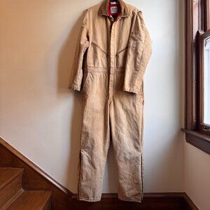 VTG Walls Zero Zone Canvas Insulated Coveralls Mens Sz Large Brown Workwear